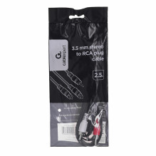 Gembird 2.5m, 3.5mm / 2xRCA, M / M audio cable Black, Red, White Gembird 2.5m, 3.5mm / 2xRCA, M / M audio cable Black, Red, White