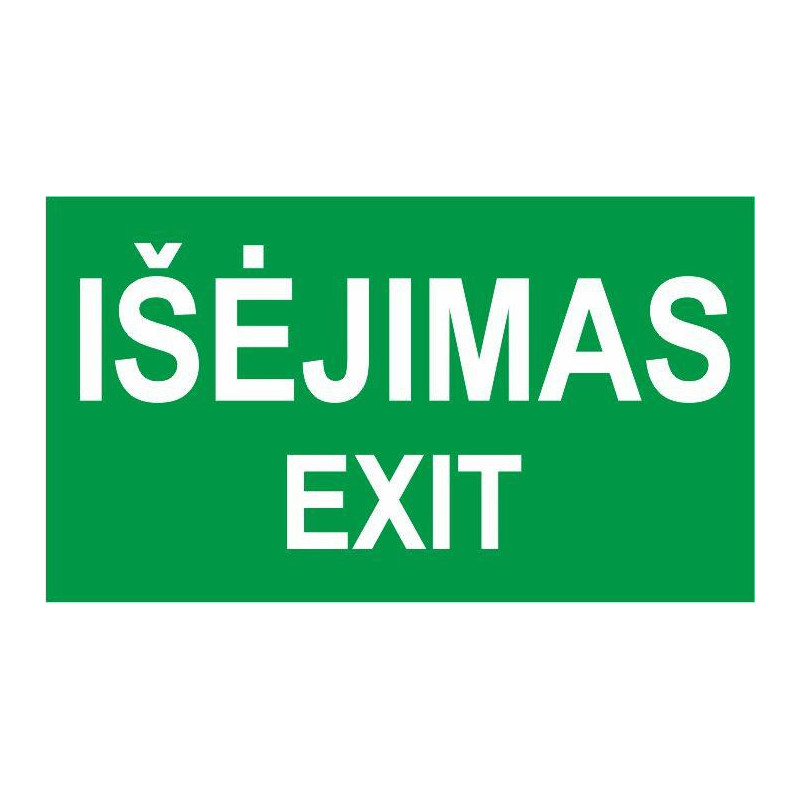 Lipdukas išėjimas exit 100x180mm