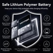 POWER BANK WRL 10000MAH 35W / GREY FKHH0 VENTION POWER BANK WRL 10000MAH 35W / GREY FKHH0 VENTION
