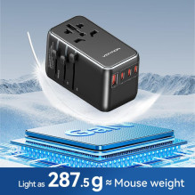 POWER ADAPTER TRAVEL 4PORT / BLACK FJGB0 VENTION