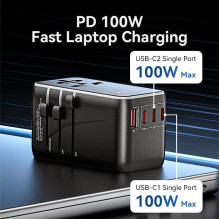 POWER ADAPTER TRAVEL 4PORT / BLACK FJGB0 VENTION