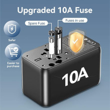 POWER ADAPTER TRAVEL 4PORT / BLACK FJGB0 VENTION