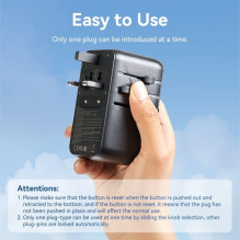 POWER ADAPTER TRAVEL 4PORT / BLACK FJGB0 VENTION