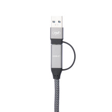 PNI CD600 USB C tipo į C tipo 60 W duomenų ir įkrovimo laidas + USB C tipo į USB-A adapteris, 1 m ilgio