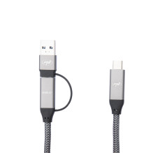 PNI CD600 USB C tipo į C tipo 60 W duomenų ir įkrovimo laidas + USB C tipo į USB-A adapteris, 1 m ilgio