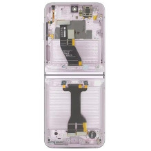 Ekranas Samsung F731 Z Flip5 5G su lietimui jautriu stikliuku ir rėmeliu (Inner) Lavender originalus (used Grade C)