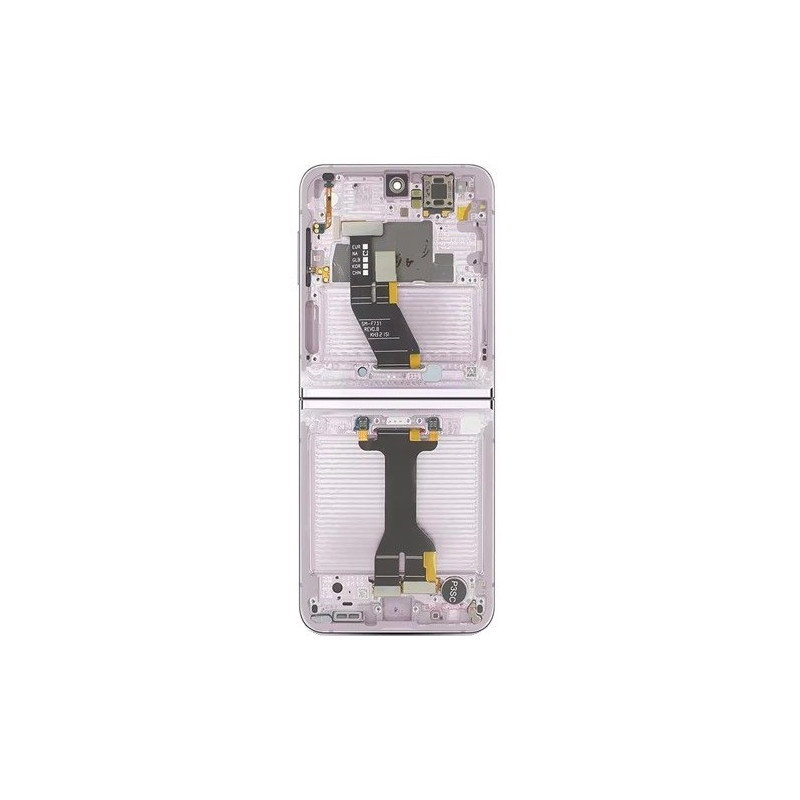Ekranas Samsung F731 Z Flip5 5G su lietimui jautriu stikliuku ir rėmeliu (Inner) Lavender originalus (used Grade C)