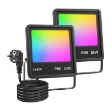 Lauko LED Prožektorius - Lepro F1 50 W Išmanusis RGB LED Prožektorius Lauko LED Prožektorius - Lepro F1 50 W Išmanusis RGB LED Prožektorius