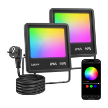 Lauko LED Prožektorius - Lepro F1 50 W Išmanusis RGB LED Prožektorius Lauko LED Prožektorius - Lepro F1 50 W Išmanusis RGB LED Prožektorius