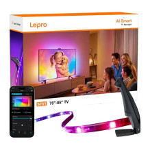 Išmanioji LED Juosta - LEPRO STV1 "Wi‑Fi" LED Televizoriaus Foninio Apšvietimo Juosta, 5 m Išmanioji LED Juosta - LEPRO STV1 "Wi‑Fi" LED Televizoriaus Foninio Apšvietimo Juosta, 5 m
