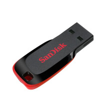 USB Atmintinė - SanDisk Cruzer Blade 128 GB USB Atmintinė Juoda Raudona USB Atmintinė - SanDisk Cruzer Blade 128 GB USB Atmintinė Juoda Raudona