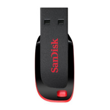 USB Atmintinė - SanDisk Cruzer Blade 128 GB USB Atmintinė Juoda Raudona USB Atmintinė - SanDisk Cruzer Blade 128 GB USB Atmintinė Juoda Raudona