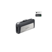 USB Atmintinė - SanDisk Ultra Dual 256GB SDDDC2-256G-G46, Sidabrinė Juoda Pilka