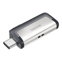 USB Atmintinė - SanDisk Ultra Dual 256GB SDDDC2-256G-G46, Sidabrinė Juoda Pilka
