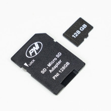 MicroSD PNI 128GB memory card with SD adapter, Class 10, 80 Mb / s, V30 MicroSD PNI 128GB memory card with SD adapter, Class 10, 80 Mb / s, V30