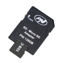 MicroSD PNI 128GB memory card with SD adapter, Class 10, 80 Mb / s, V30 MicroSD PNI 128GB memory card with SD adapter, Class 10, 80 Mb / s, V30