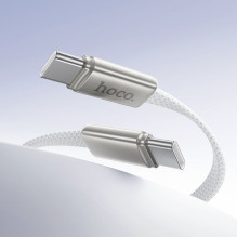 Flat Cable USB C to USB C Hoco 3A 60W 1 m X125 white Flat Cable USB C to USB C Hoco 3A 60W 1 m X125 white
