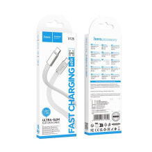 Flat Cable USB C to USB C Hoco 3A 60W 1 m X125 white Flat Cable USB C to USB C Hoco 3A 60W 1 m X125 white