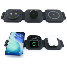 Wireless charger 3in1 BMW M Qi2 15W Print Logo blue