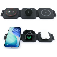 Wireless charger 3in1 BMW M Qi2 15W Print Logo red Wireless charger 3in1 BMW M Qi2 15W Print Logo red