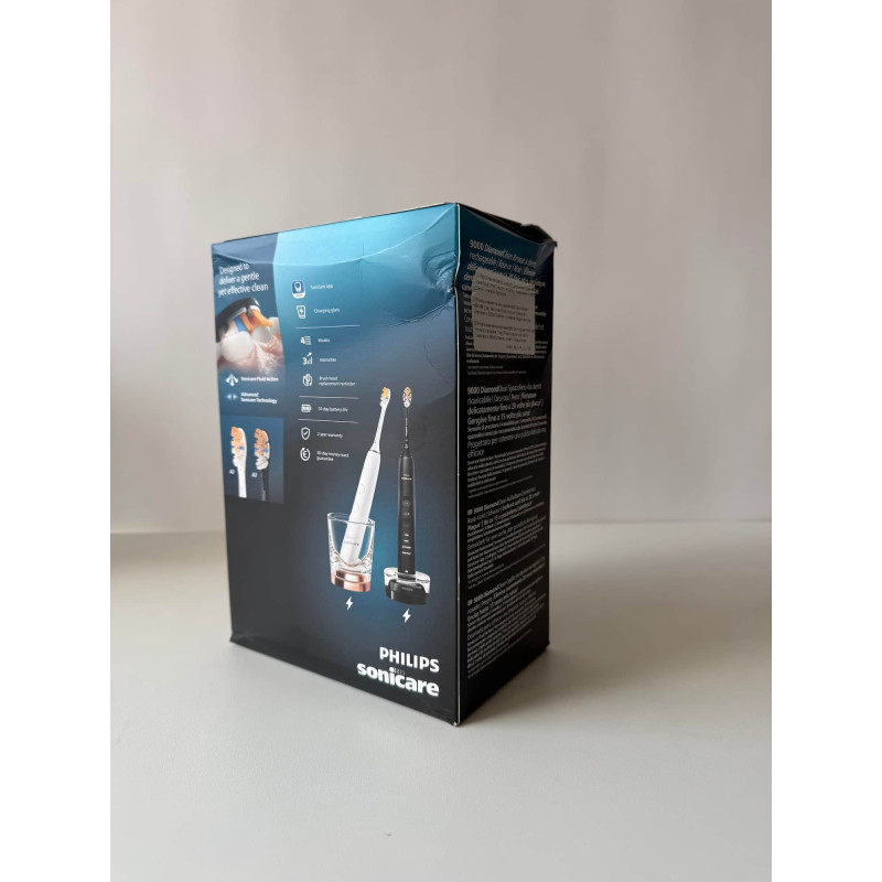 Prece ar Bojatu pakuotėu- Sonicare zobu birste DiamondClean ar ipasu lietotni balts / roza zelts HX9914 / 69-B (87206890
