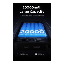 UGREEN PB551 20 000 mAh 145 W išorinė baterija, 1 x USB-C, 1 x USB-A, 1 x integruotas USB-C laidas, ekranas UGREEN PB551 20 000 mAh 145 W išorinė baterija, 1 x USB-C, 1 x USB-A, 1 x integruotas USB-C laidas, ekranas