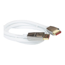 Python DisplayPort 1.4 kabelis, nailono pintas, baltas, 5 m Python DisplayPort 1.4 kabelis, nailono pintas, baltas, 5 m