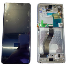LCD screen Samsung G998 S21 Ultra with touch screen and frame Phantom Silver original (service pack)