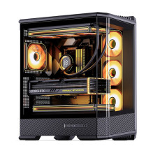 Jonsbo D400 PC dėklas, Midi bokštas, ATX, Tempered Glass - juodas