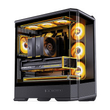 Jonsbo D400 PC dėklas, Midi bokštas, ATX, Tempered Glass - juodas