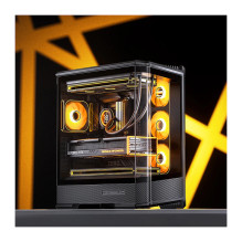 Jonsbo D400 PC dėklas, Midi bokštas, ATX, Tempered Glass - juodas