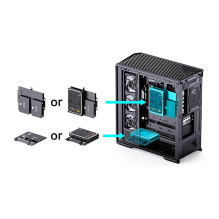 Jonsbo D400 PC dėklas, Midi bokštas, ATX, Tempered Glass - juodas