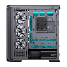 Jonsbo D400 PC dėklas, Midi bokštas, ATX, Tempered Glass - juodas
