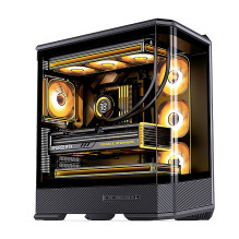Jonsbo D400 PC dėklas, Midi bokštas, ATX, Tempered Glass - juodas