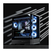 Jonsbo D400 PC dėklas, Midi bokštas, ATX, Tempered Glass - juodas
