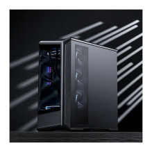 Jonsbo D400 PC dėklas, Midi bokštas, ATX, Tempered Glass - juodas