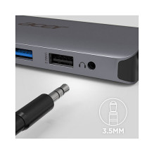 D Acer 12-in-1 Type-C Dockingstation silver grey