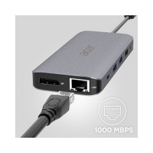 D Acer 12-in-1 Type-C Dockingstation silver grey