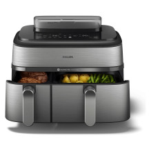 Airfryer NA555 00 Dual Basket 9L 2750W silver (NA555 / 00) Airfryer NA555 00 Dual Basket 9L 2750W silver (NA555 / 00)