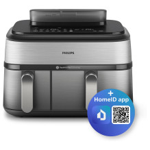 Airfryer NA555 00 Dual Basket 9L 2750W silver (NA555 / 00) Airfryer NA555 00 Dual Basket 9L 2750W silver (NA555 / 00)