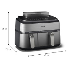 Airfryer NA555 00 Dual Basket 9L 2750W silver (NA555 / 00) Airfryer NA555 00 Dual Basket 9L 2750W silver (NA555 / 00)
