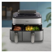 Airfryer NA555 00 Dual Basket 9L 2750W silver (NA555 / 00) Airfryer NA555 00 Dual Basket 9L 2750W silver (NA555 / 00)