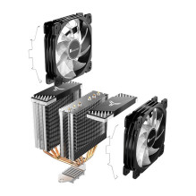 K Jonsbo CR-2000 GT CPU cooler Dual Tower, ARGB - 2x 120mm, black K Jonsbo CR-2000 GT CPU cooler Dual Tower, ARGB - 2x 120mm, black