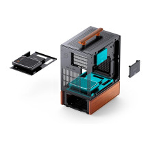Jonsbo T7 PC Case, Midi-Tower, mATX, Tempered Glass - black