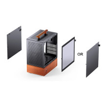 Jonsbo T7 PC Case, Midi-Tower, mATX, Tempered Glass - black