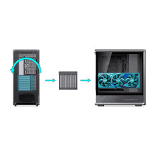 Jonsbo D401 PC Case, Midi Tower, ATX, Tempered Glass - black Jonsbo D401 PC Case, Midi Tower, ATX, Tempered Glass - black