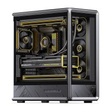 Jonsbo D401 PC Case, Midi Tower, ATX, Tempered Glass - black Jonsbo D401 PC Case, Midi Tower, ATX, Tempered Glass - black