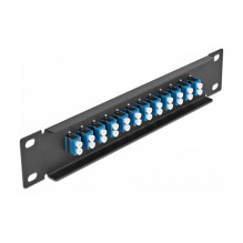 Delock 10? LWL Patchpanel 12 Port LC Duplex blau 1 HE schwarz