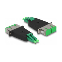 LWL Hybrid Kupplung LC Duplex Stecker zu SC Duplex Buchse grün LWL Hybrid Kupplung LC Duplex Stecker zu SC Duplex Buchse grün