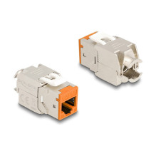 Delock Keystone Modul RJ45 Buchse zu LSA Cat.6A werkzeugfrei orange Set 10 Stück Delock Keystone Modul RJ45 Buchse zu LSA Cat.6A werkzeugfrei orange Set 10 Stück